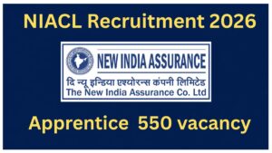NIACL Apprentice Recruitment 2026 | Apply online for 550 Vacancy.
