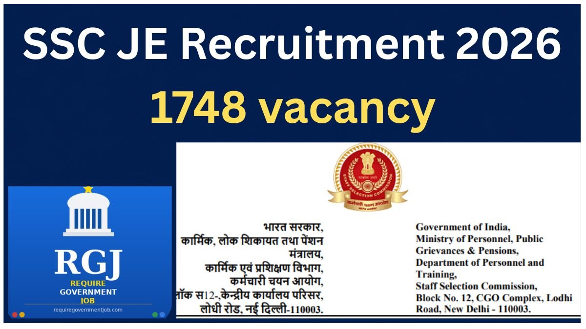 SSC JE Recruitment 2026