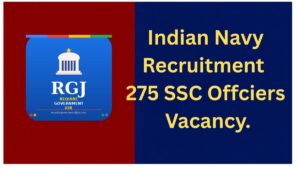 Indian Navy SSC Officers Recruitment 2026, Apply online for 275 vacancy.