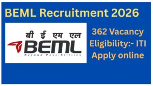 BEML Operator Recruitment 2026 | Apply Online for 362 Vacancy.