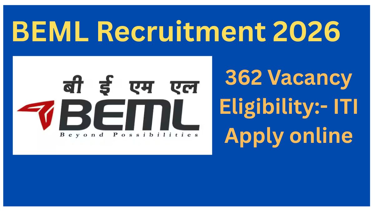 BEML Operator Recruitment 2026