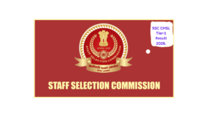 SSC CHSL Tier-1 Result 2026|Result PDF, Cut Off & Merit List.
