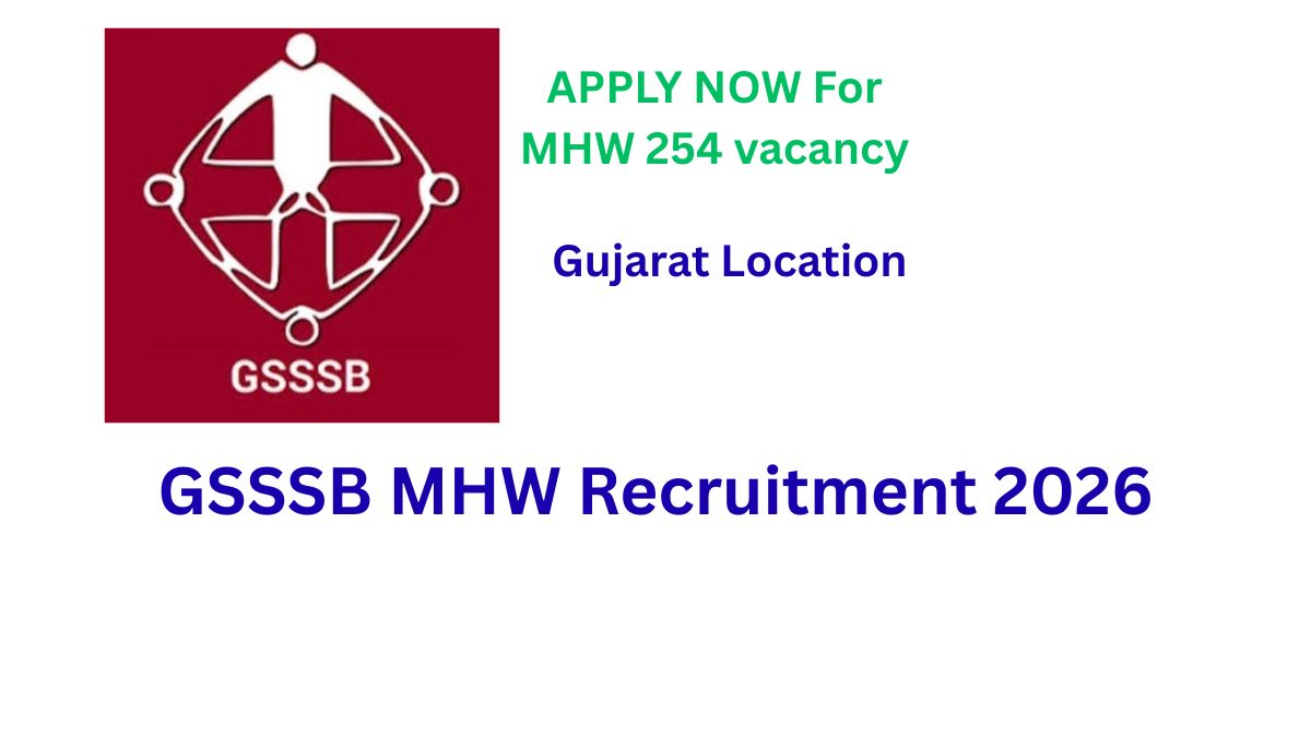 GSSSB MHW Recruitment 2026, 254 Latest vacancy.