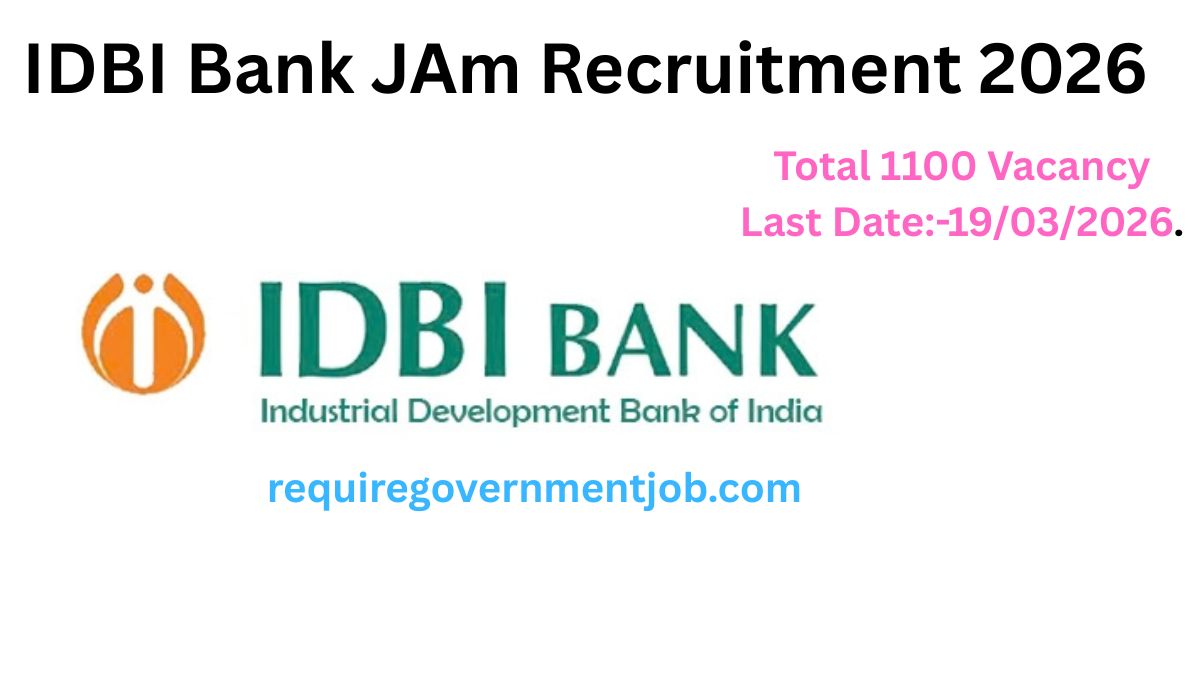 IDBI Bank JAM Recruitment 2026