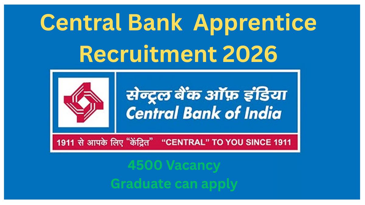 Central Bank Apprentice recruitment 2026
