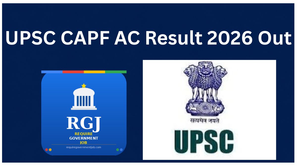 UPSC CAPF AC Result 2026
